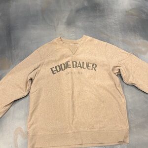 Eddie Bauer Men's Tan Crewneck Sweater